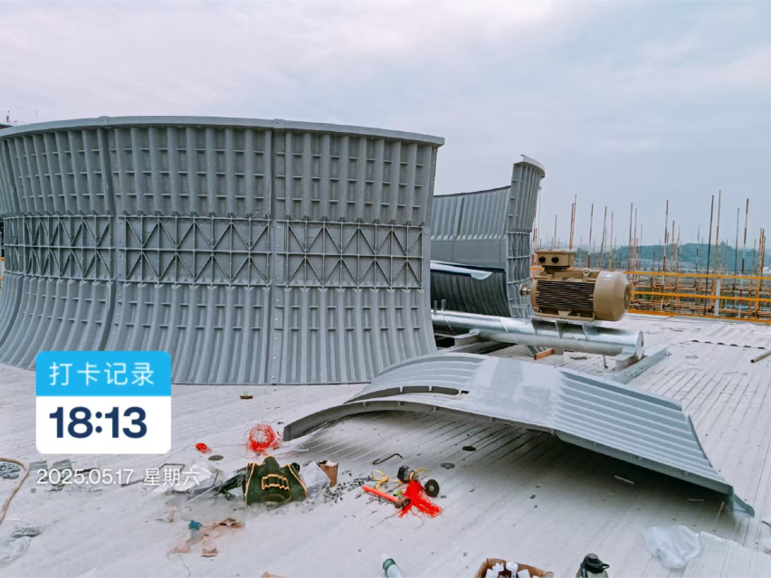 全玻璃鋼塔風筒安裝